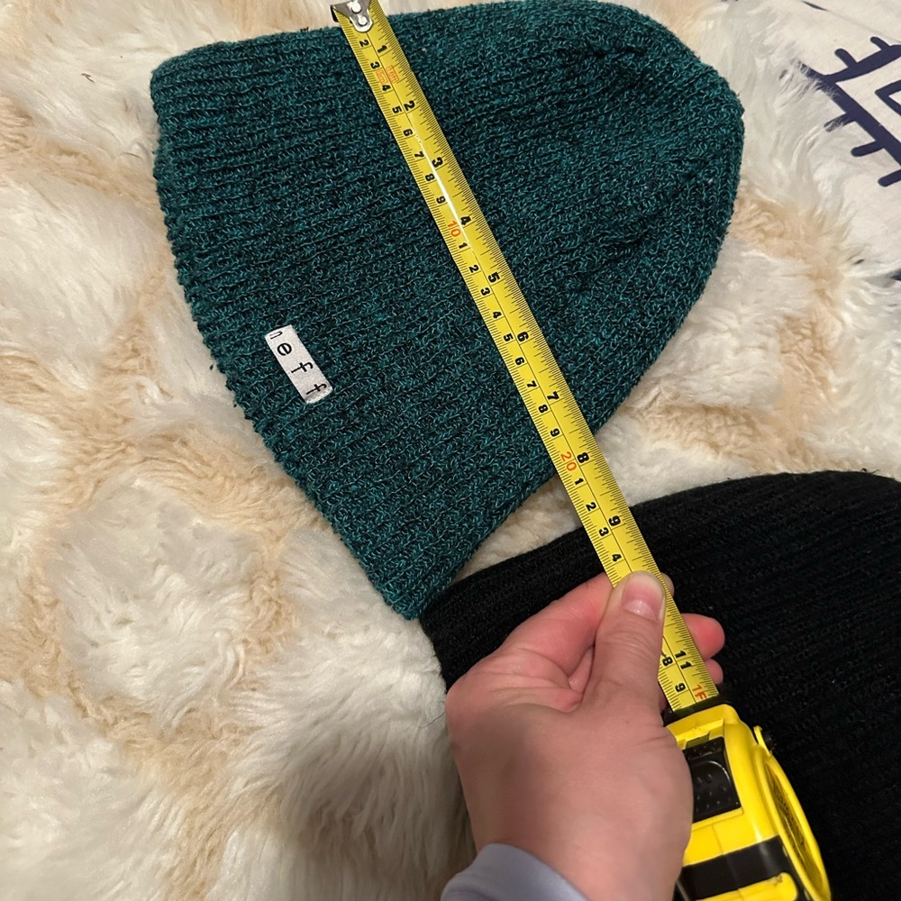 NEFF Classic Black Knit Beanie, EUC - Picture 6 of 8